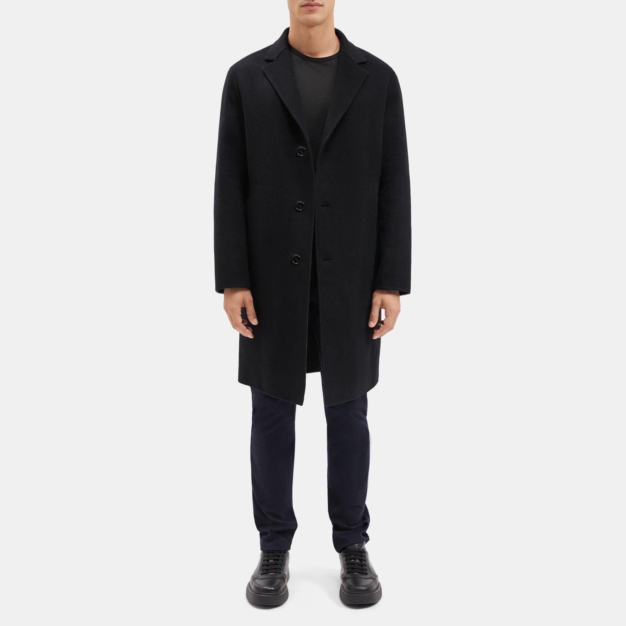 Double-Face Cashmere Single-Breasted Coat | Theory Outlet Product Image