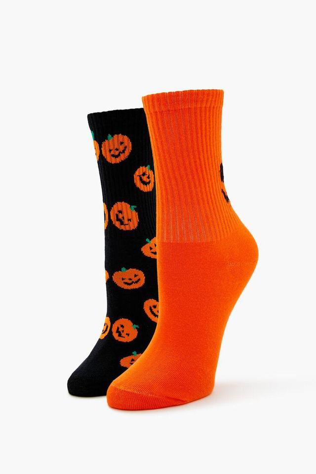 Jack-O-Lantern Crew Socks Set - 2 pack | Forever 21 Product Image