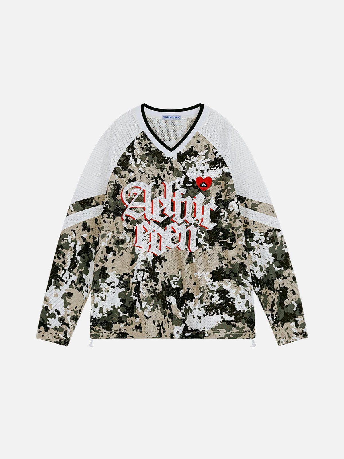 Aelfric Eden Camouflage Patchwork Sweatshirt Product Image