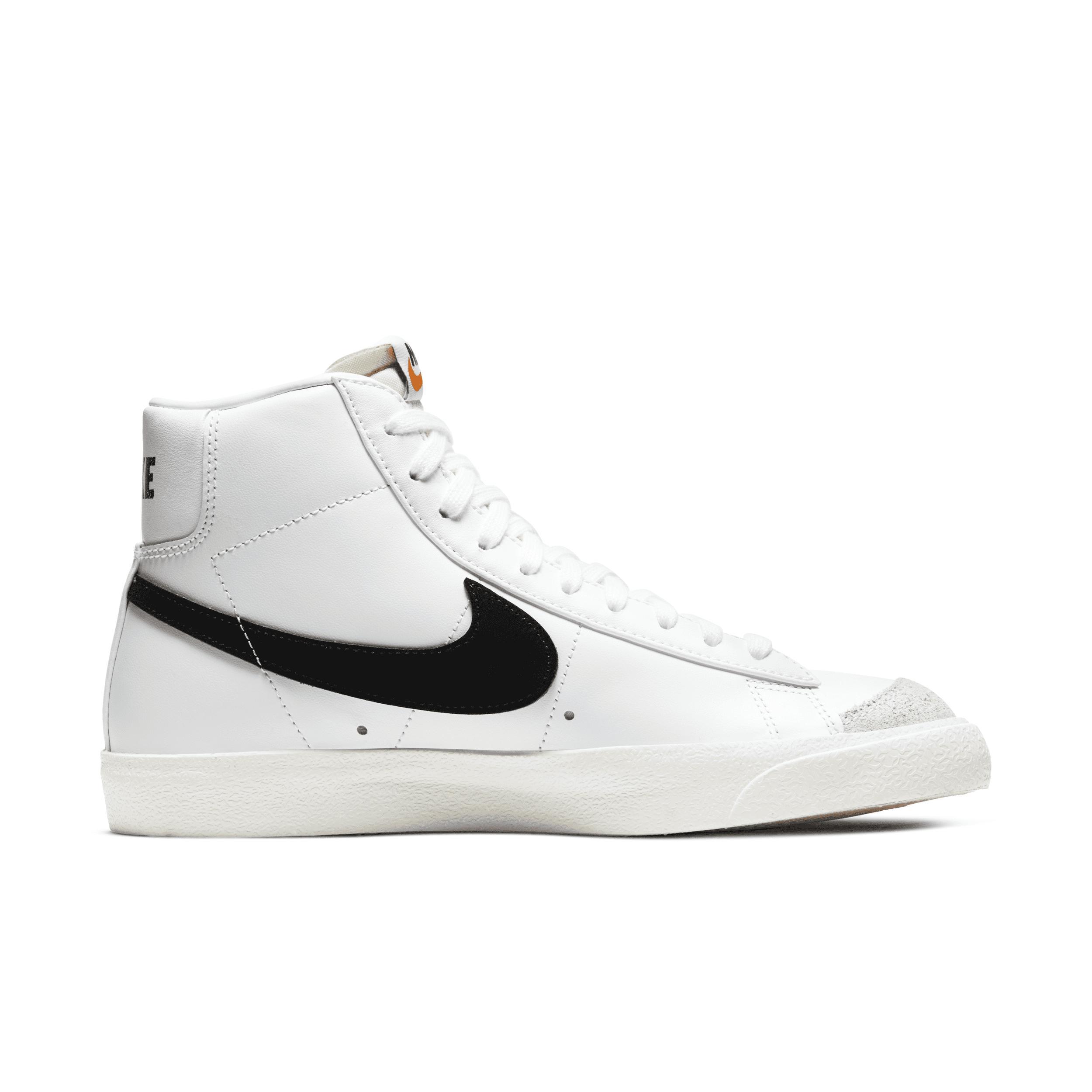 Nike Womens Blazer Mid 77 - Basketball Shoes White/Black/Sail Product Image