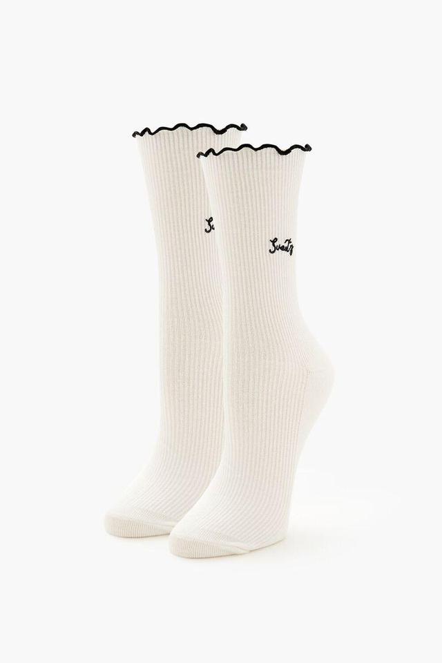 Lettuce-Edge Sweety Crew Socks | Forever 21 Product Image