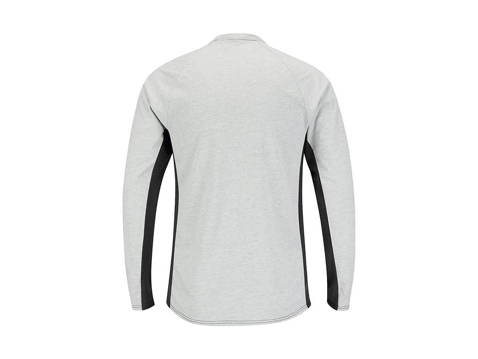 Bulwark FR Long Sleeve FR Base Layer with Concealed Chest Pocket (Grey) Men's Clothing Product Image