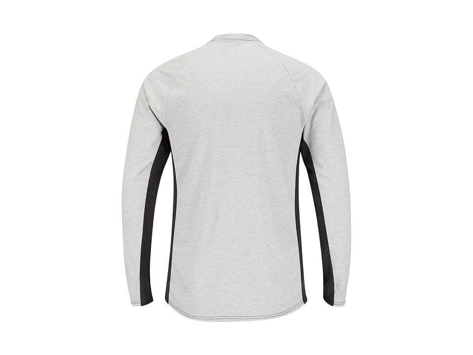 Bulwark FR Big Tall Long Sleeve FR Base Layer with Concealed Chest Pocket (Grey) Men's Clothing Product Image