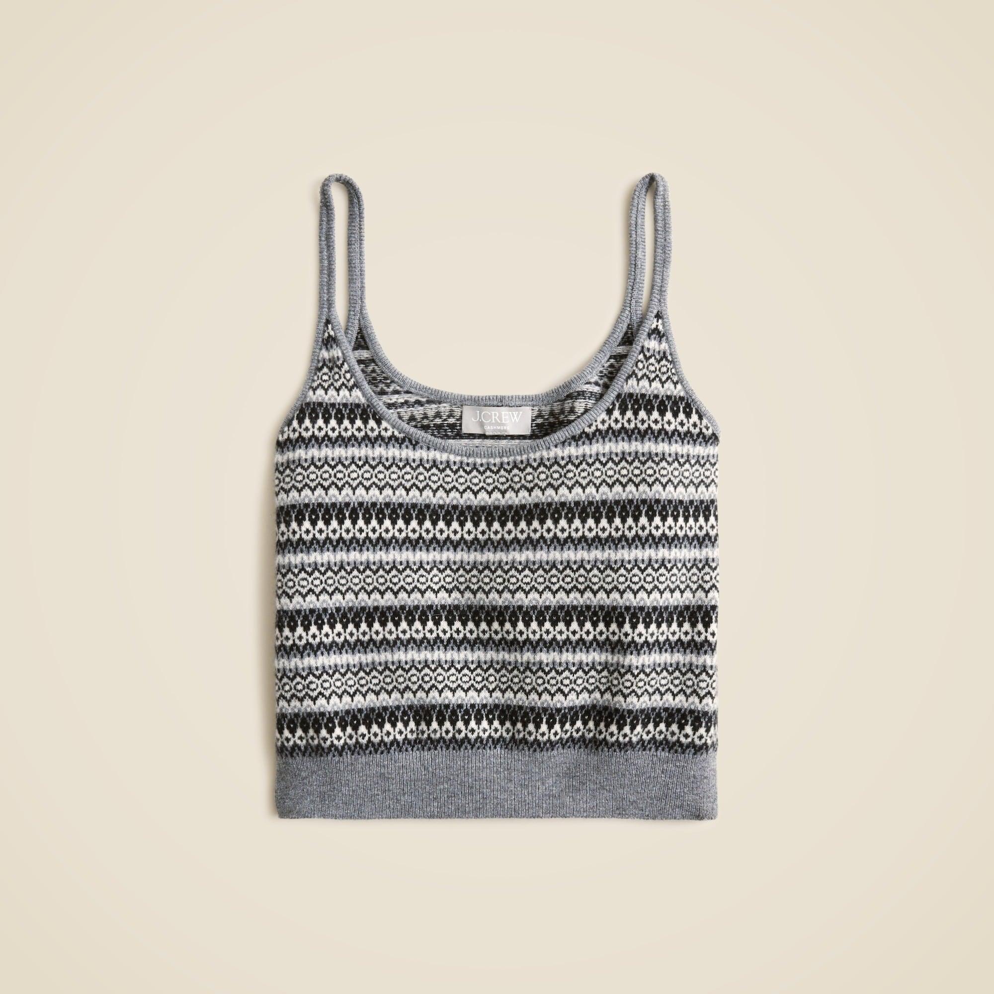 Cashmere Fair Isle sweater-tank Product Image