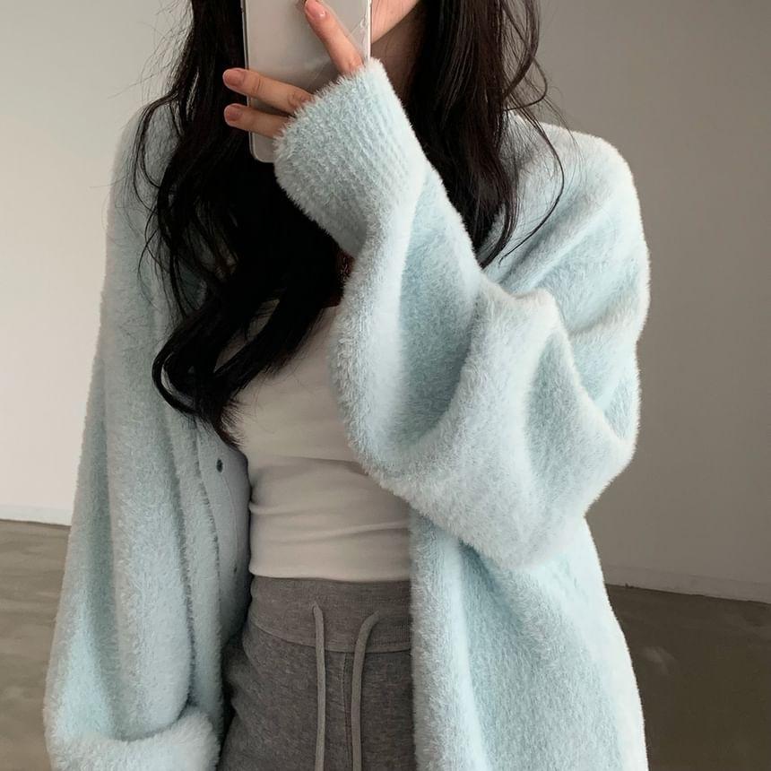 Plain Oversized Cardigan Product Image