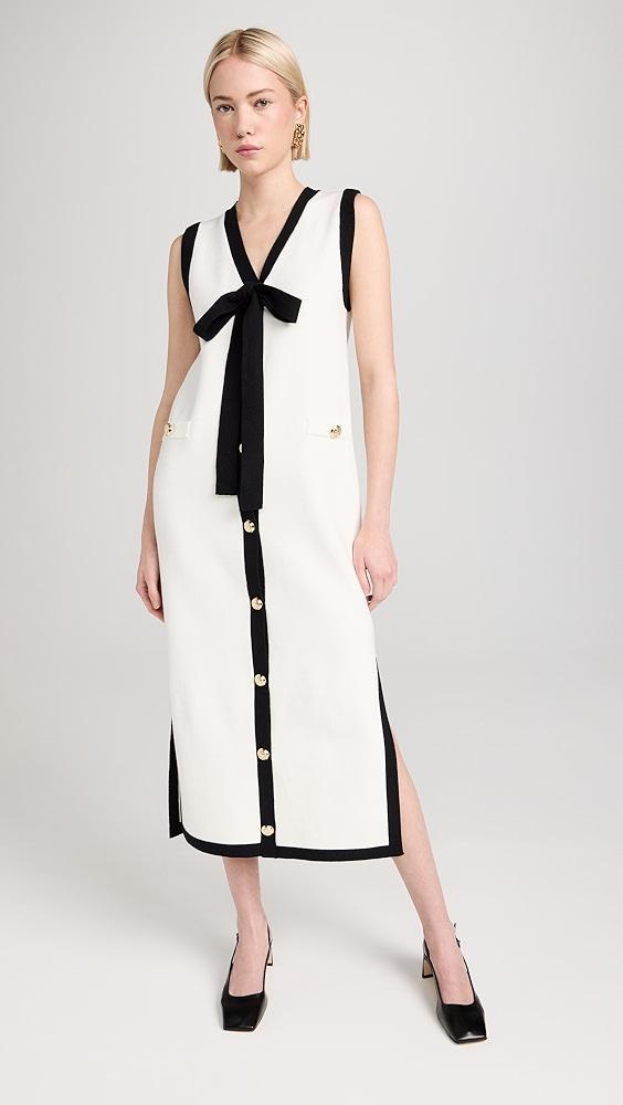 English Factory Knit Midi Dress With Ribbon Tie | Shopbop Product Image