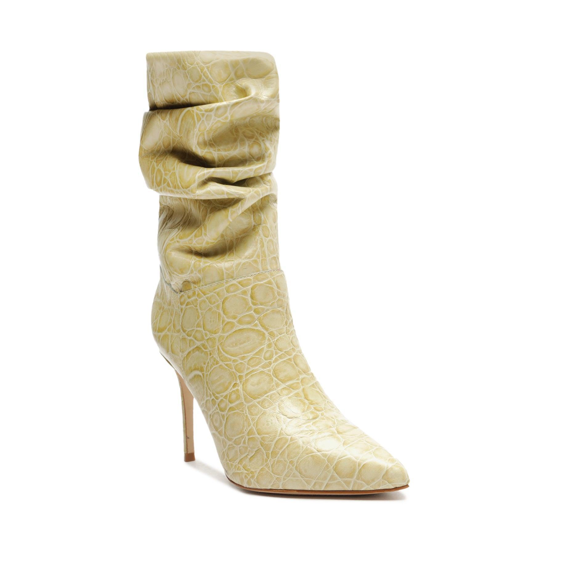 Ashlee Crocodile-Embossed Leather Bootie Product Image