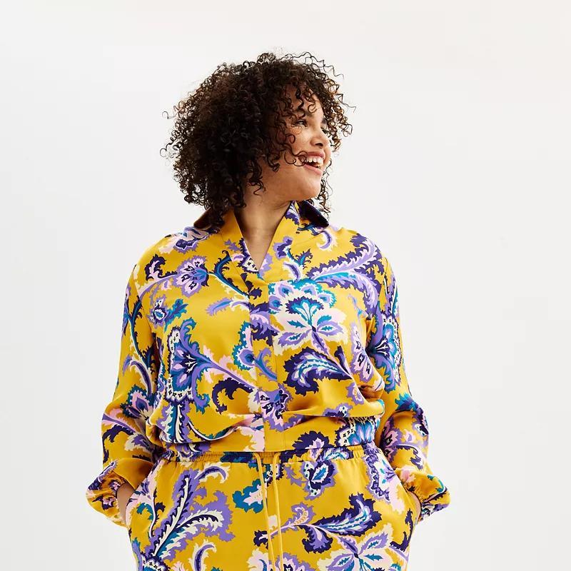 Plus Size INTEMPO Twist Front Shirt, Womens Product Image