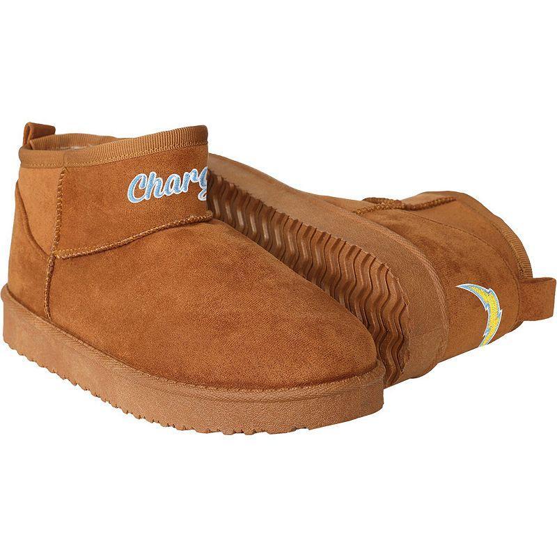 Womens Foco Brown Los Angeles Chargers Team Logo Fuzzy Fan Boots Product Image