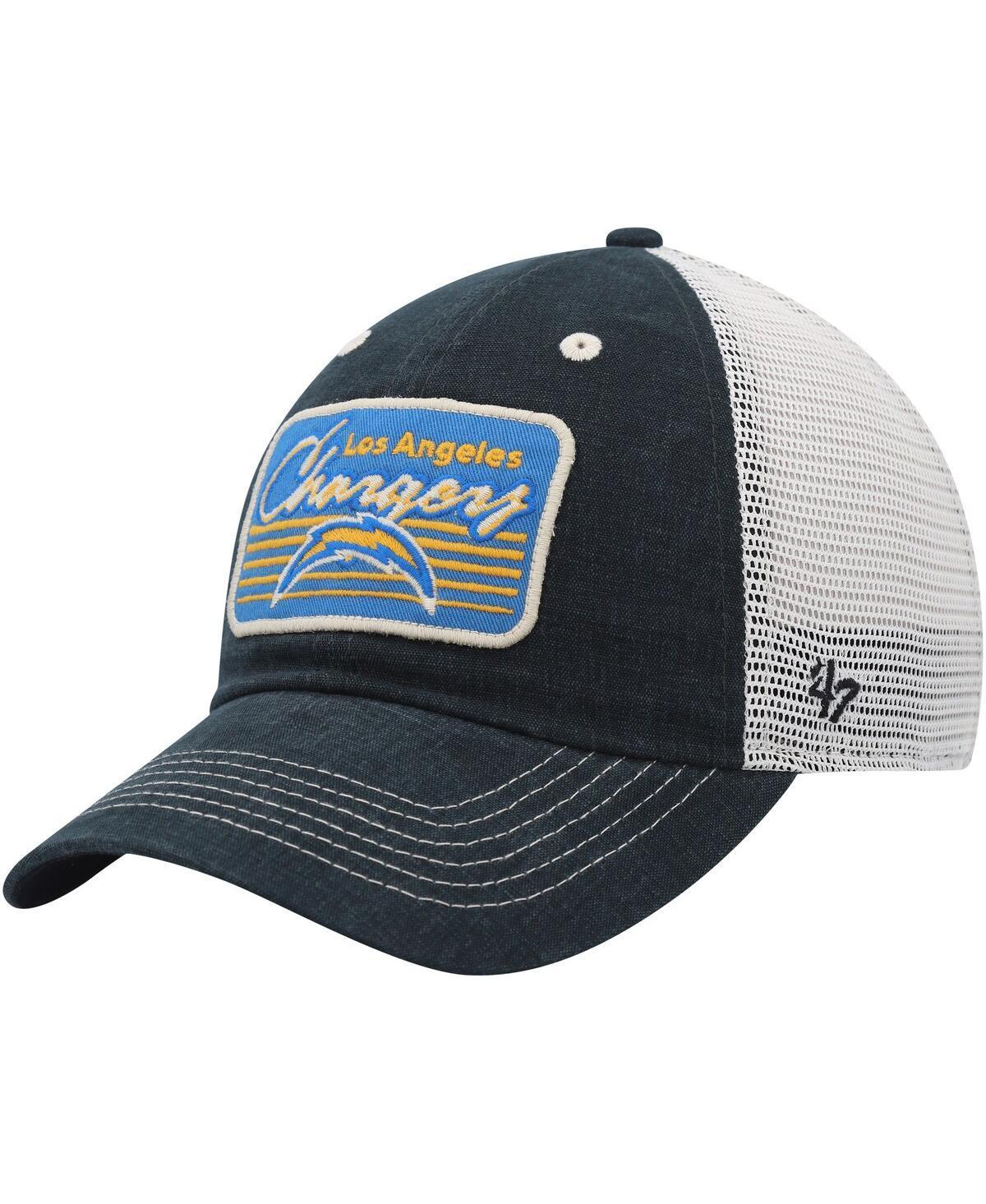 Mens 47 Brand Black Los Angeles Chargers Five Point Trucker Clean Up Adjustable Hat - Black Product Image