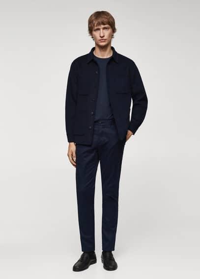 MANGO MAN - Slim fit serge chino trousers navyMen Product Image