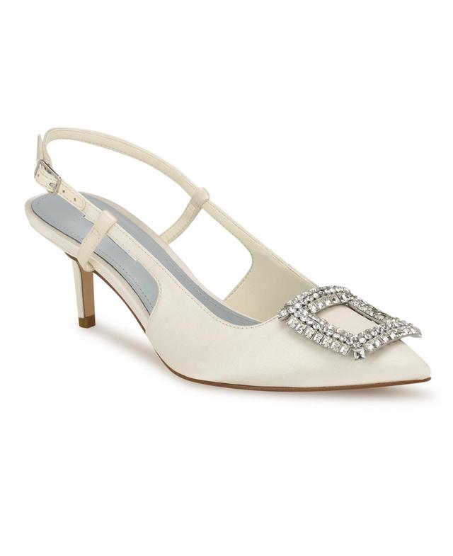 Nine West Aimey Bridal Slingback Pointed Toe Pump Product Image