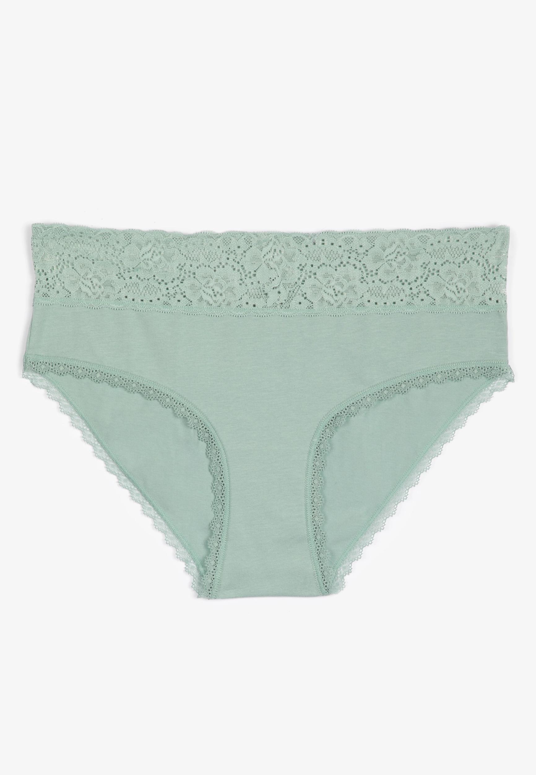 Maurices Womens Simply Comfy Cotton Hipster Panty Green Size X Large Product Image