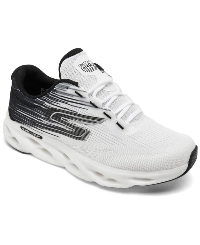 Skechers Womens Go Run Swirl Tech Speed Running Sneakers from Finish Line - White Product Image