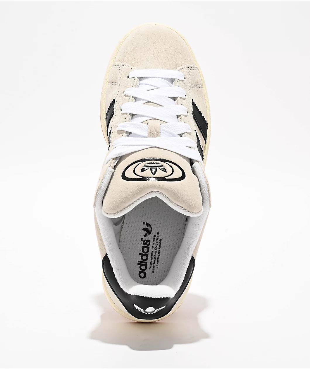 adidas Originals Campus 00s Crystal White & Core Black Skate Shoes Product Image