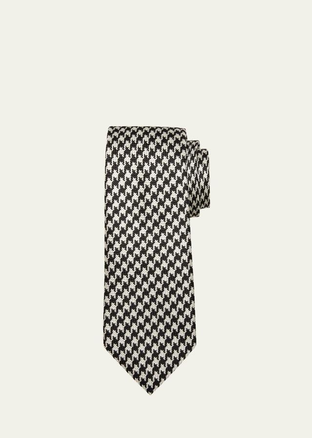 Mens Silk Houndstooth Tie Product Image