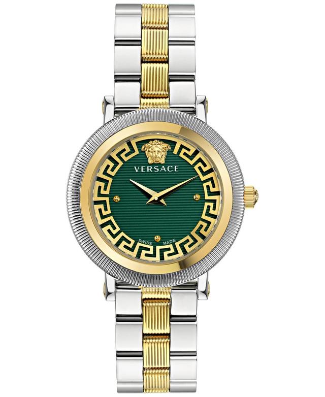 Versace Womens Swiss Greca Flourish Two-Tone Stainless Steel Bracelet Watch 35mm Product Image