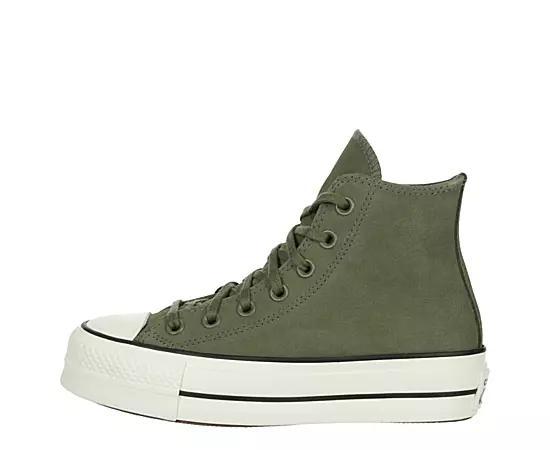 Converse All Star Lift Womens Suede Platform High-Top Sneakers Product Image