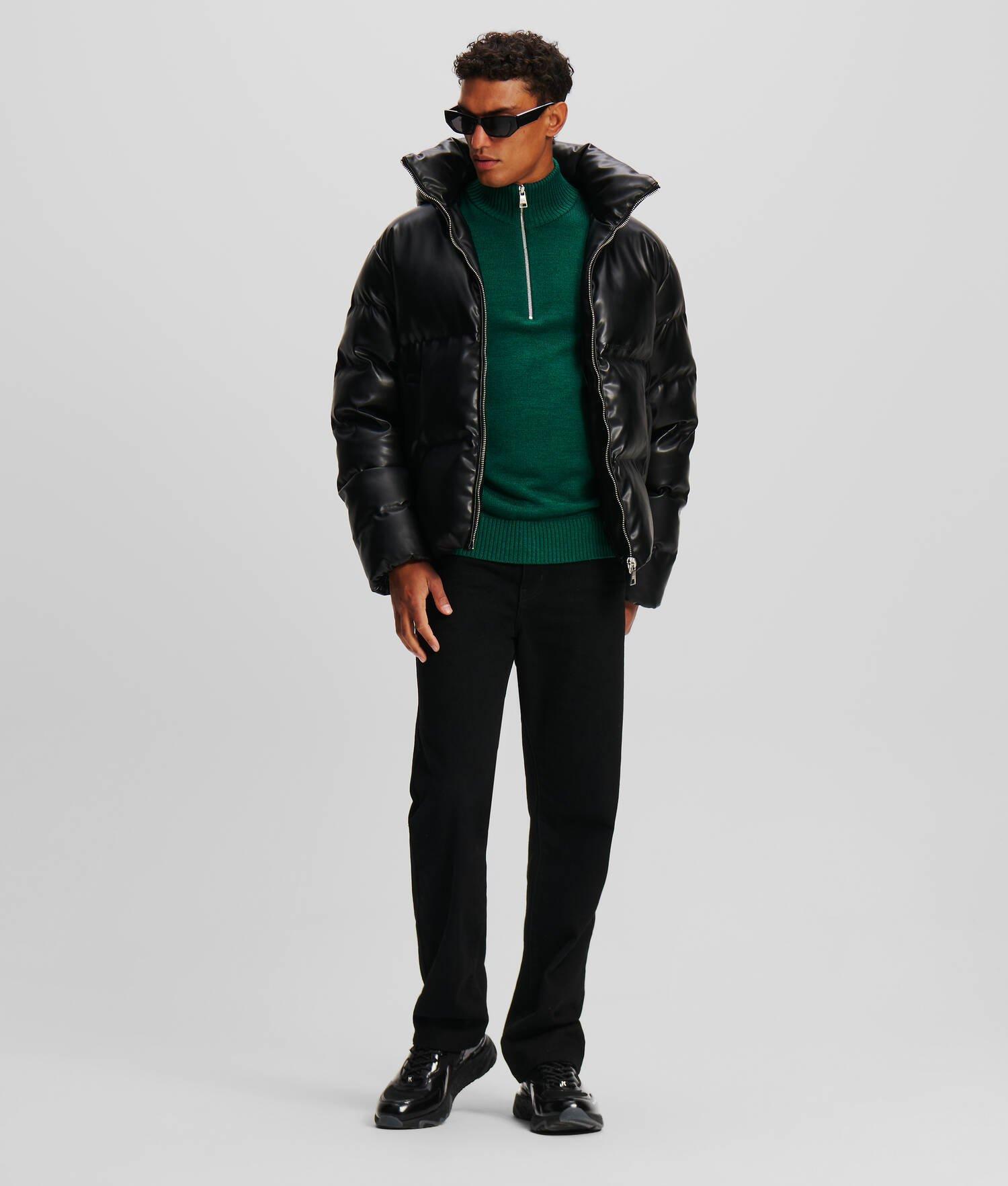 FAUX-LEATHER PUFFER JACKET Product Image