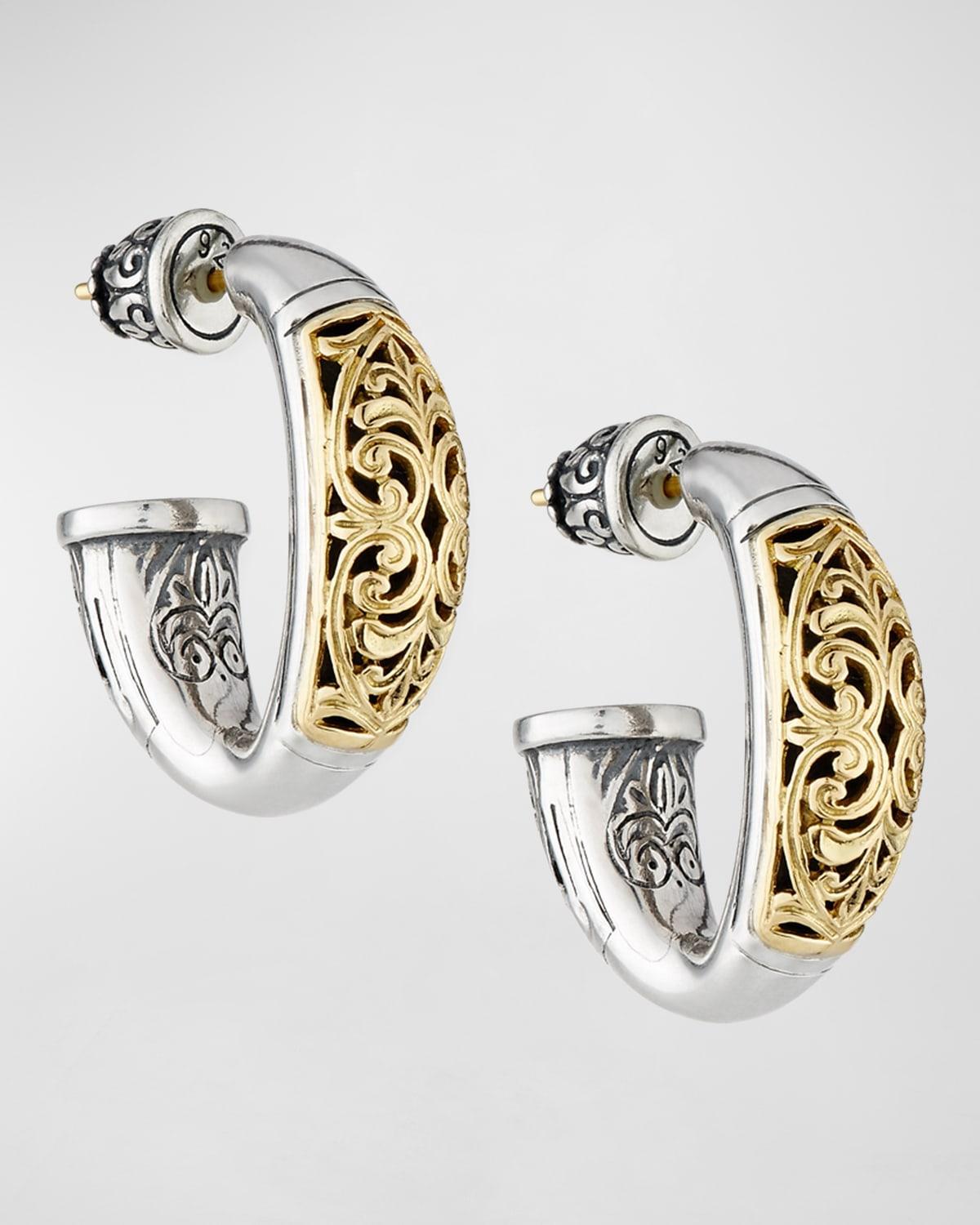 Konstantino Classic Filigree Hoop Earrings Product Image