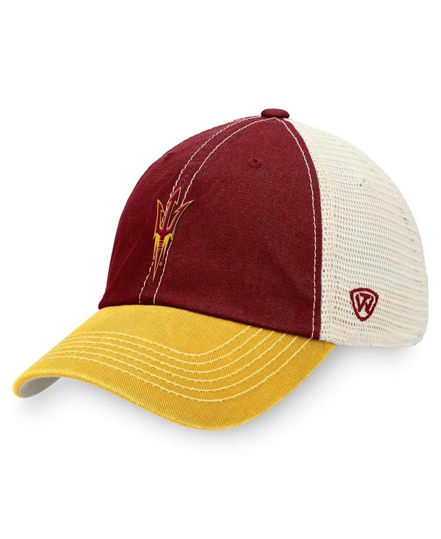 Mens Top of the World Maroon/Gold Arizona State Sun Devils Offroad Trucker Adjustable Hat Product Image