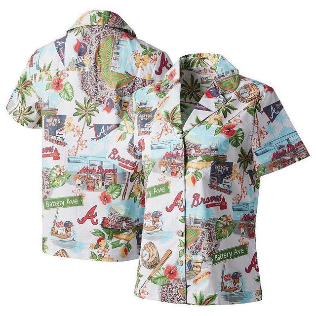 Womens Reyn Spooner Atlanta Braves Scenic Camp Button-Up Shirt Product Image