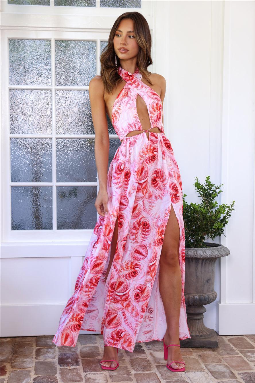 Slay Vacay Maxi Dress Pink Product Image