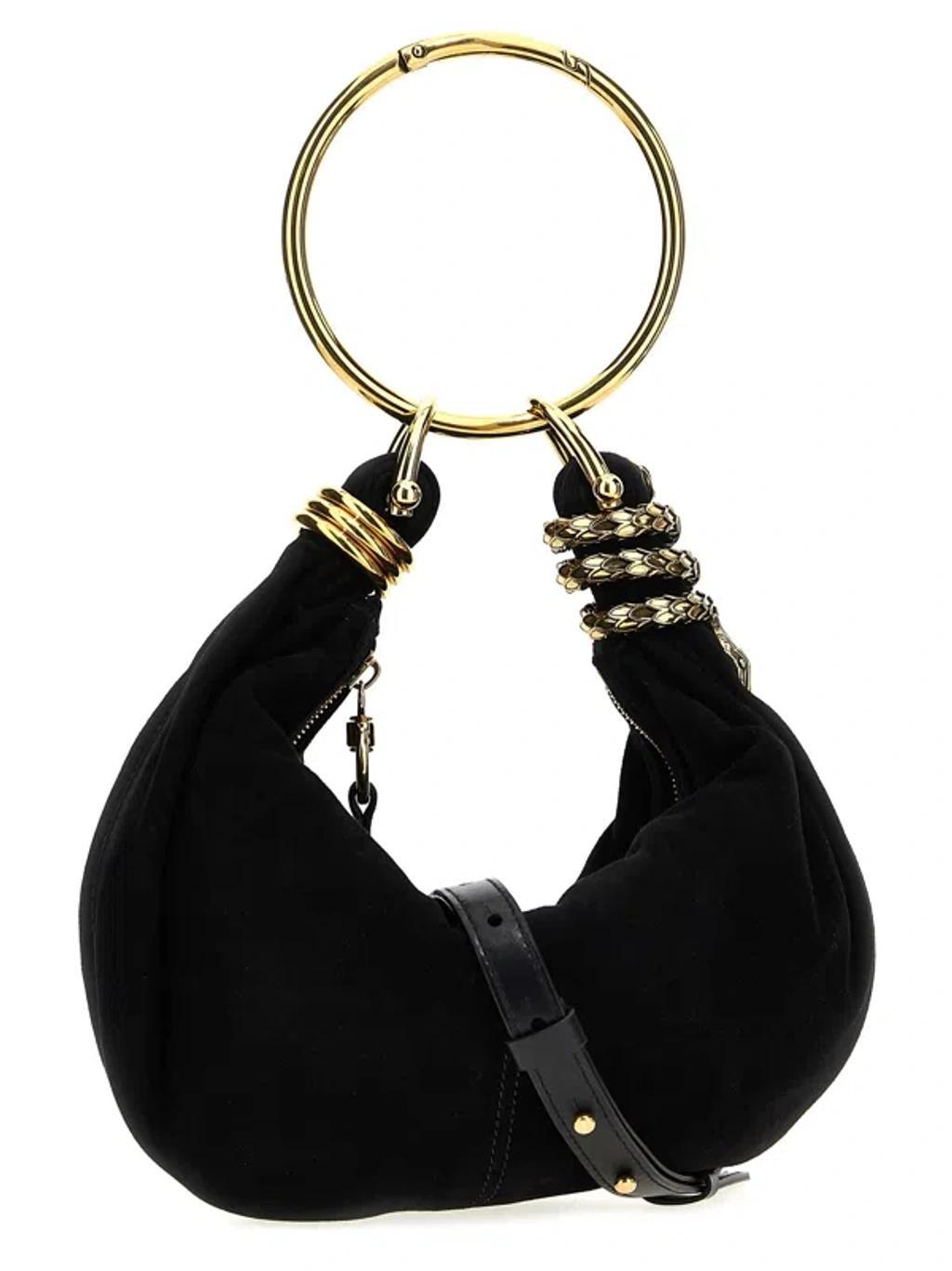 Bracelet Hobo Bag Snake Ornament Hand Bags In Black Product Image