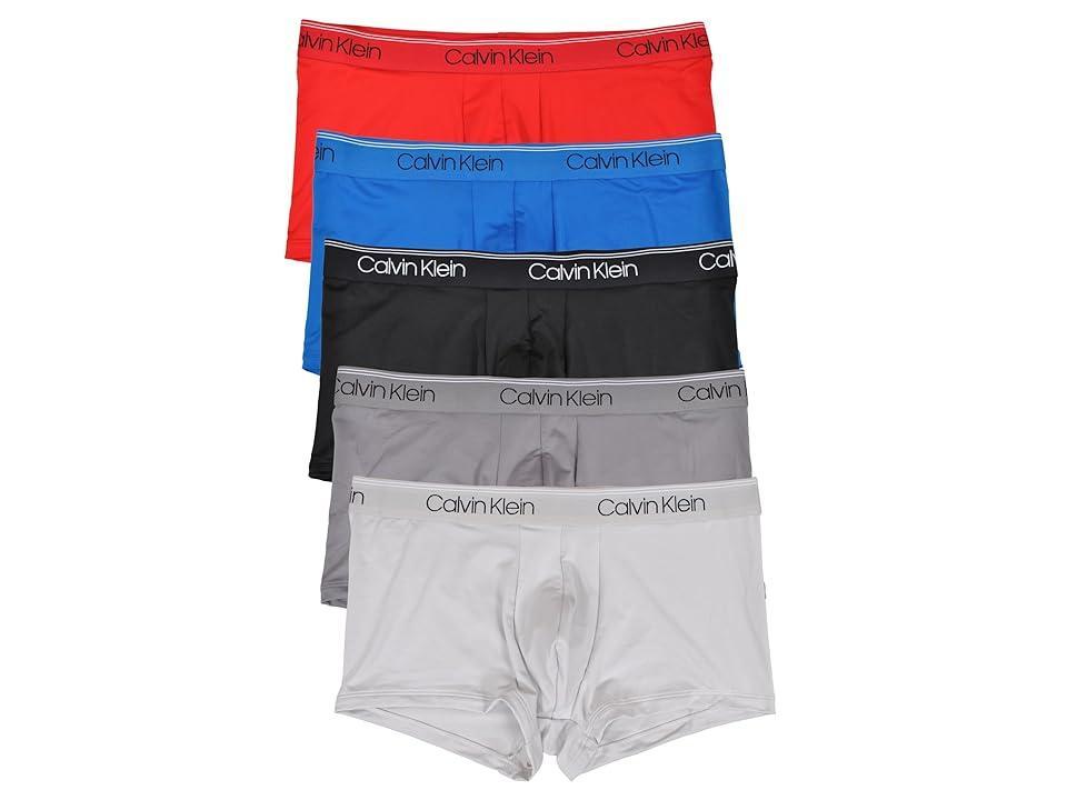 Calvin Klein Underwear Micro Stretch Low Rise Trunks 5-Pack (Lapis Blue/December Sky/Rouge/Blue Shadow/Black) Men's Underwear Product Image