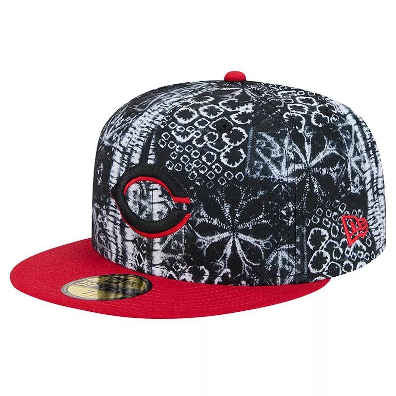 Mens New Era Black Cincinnati Reds Sands 59FIFTY Fitted Hat Product Image