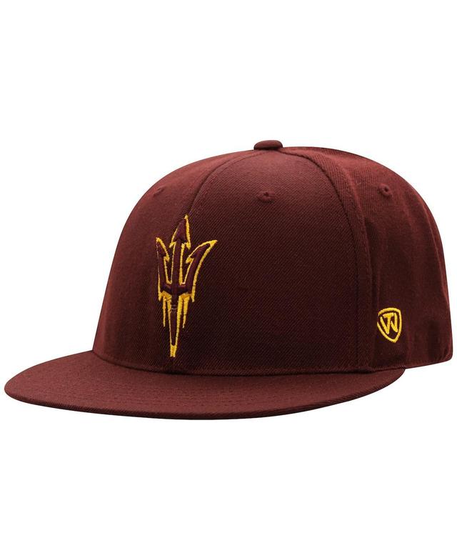 Mens Top of the World Maroon Arizona State Sun Devils Team Color Fitted Hat Product Image