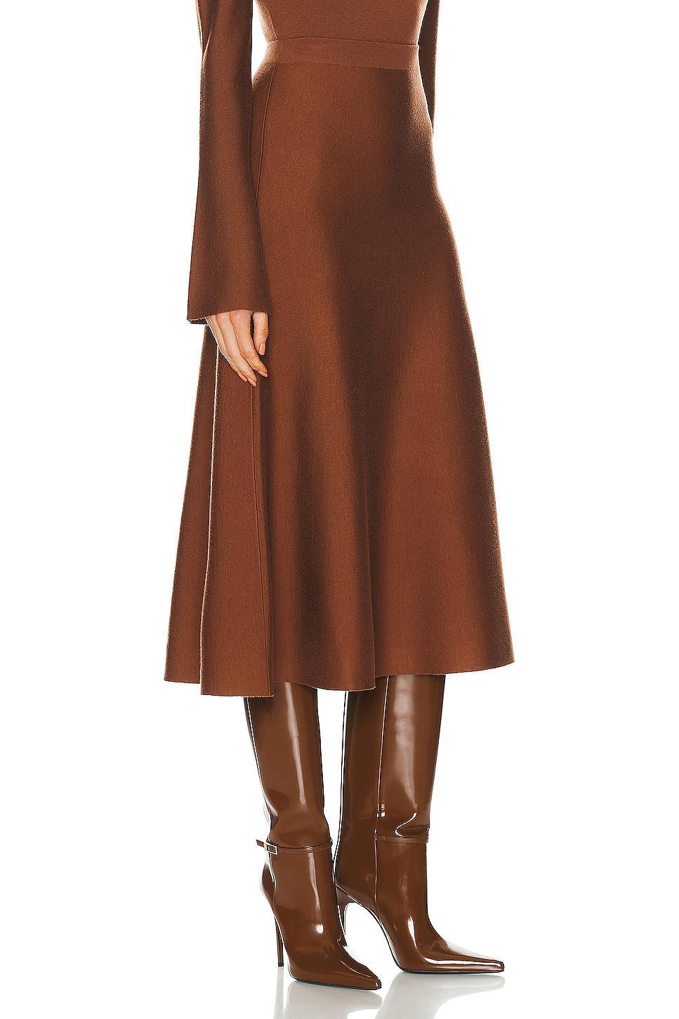 Gabriela Hearst Freddie Skirt Brown. (also in ). Product Image