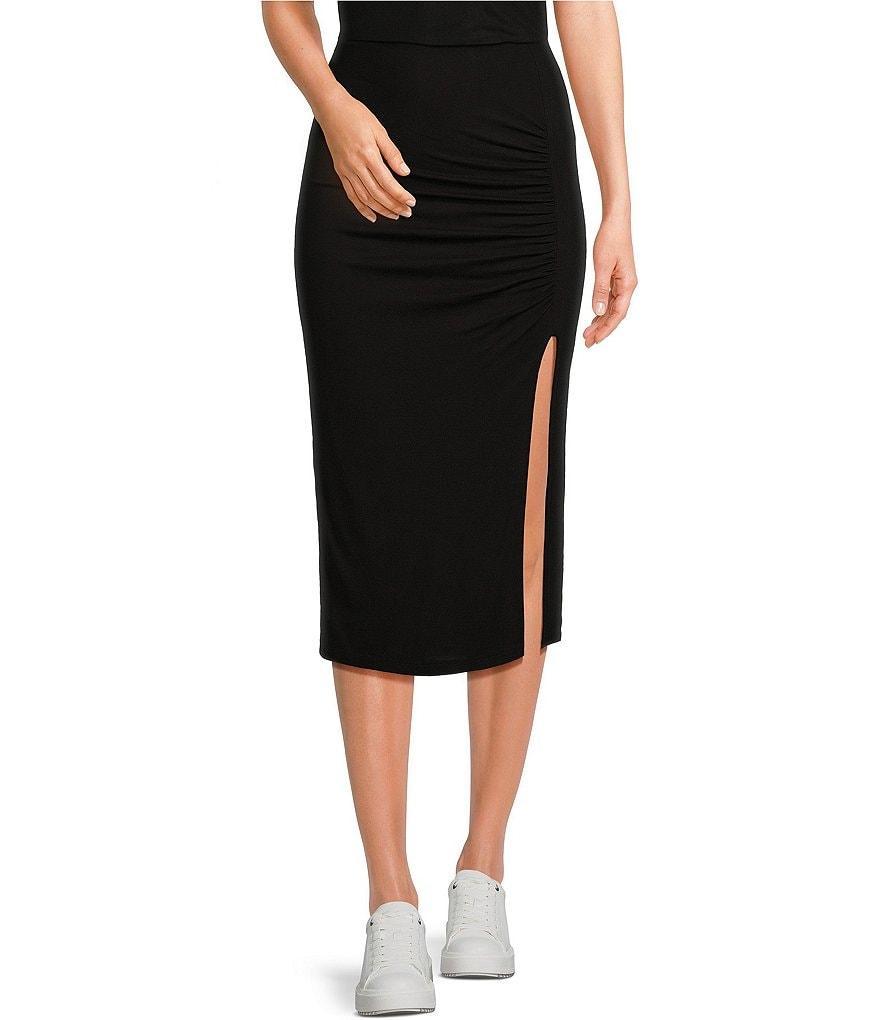 Every Ruched Knit Midi Skirt Product Image