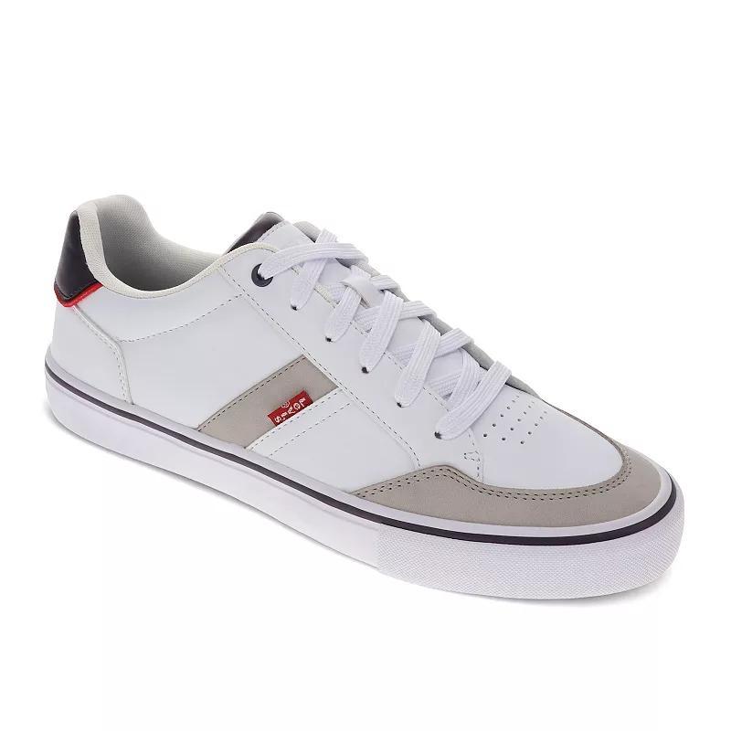 Levis Deacon Mens Sneakers White Silver Navy Product Image