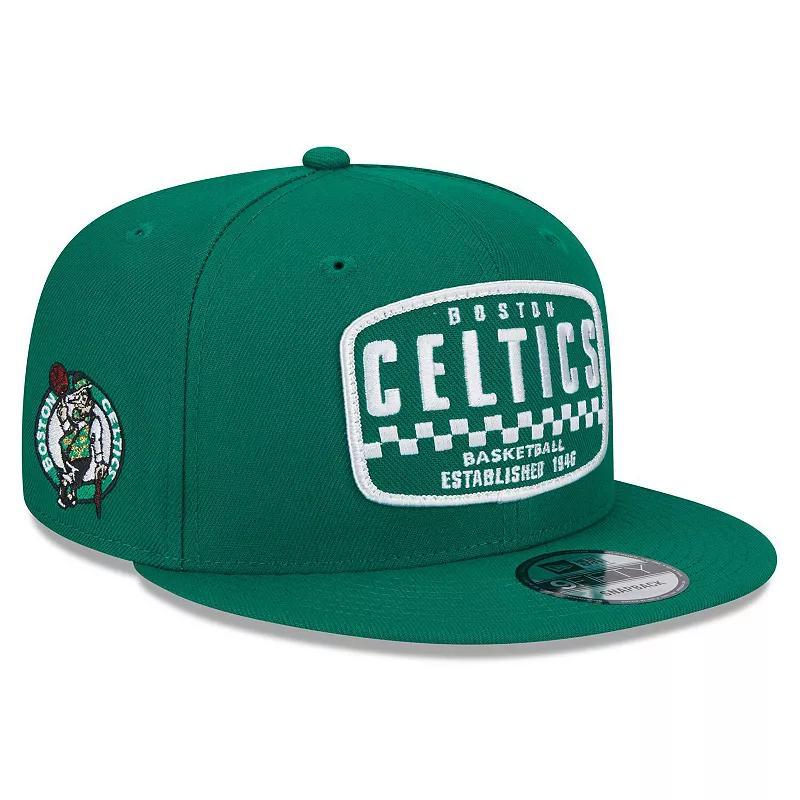 Mens New Era Kelly Boston Celtics Rally Drive Finish Line Patch 9FIFTY Snapback Hat Product Image