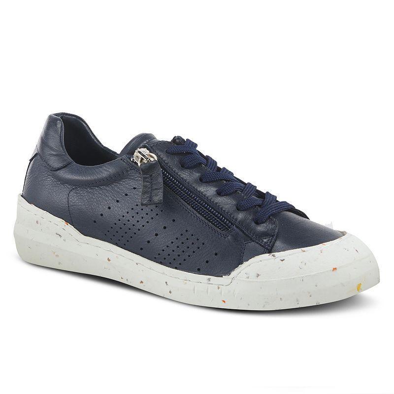 Spring Step Rantana Womens Leather Sneakers Blue Product Image