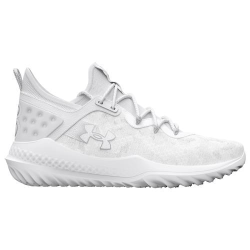 Under Armour Mens Under Armour Harper 8 Turf - Mens Baseball Shoes White/White/Metallic Silver Product Image