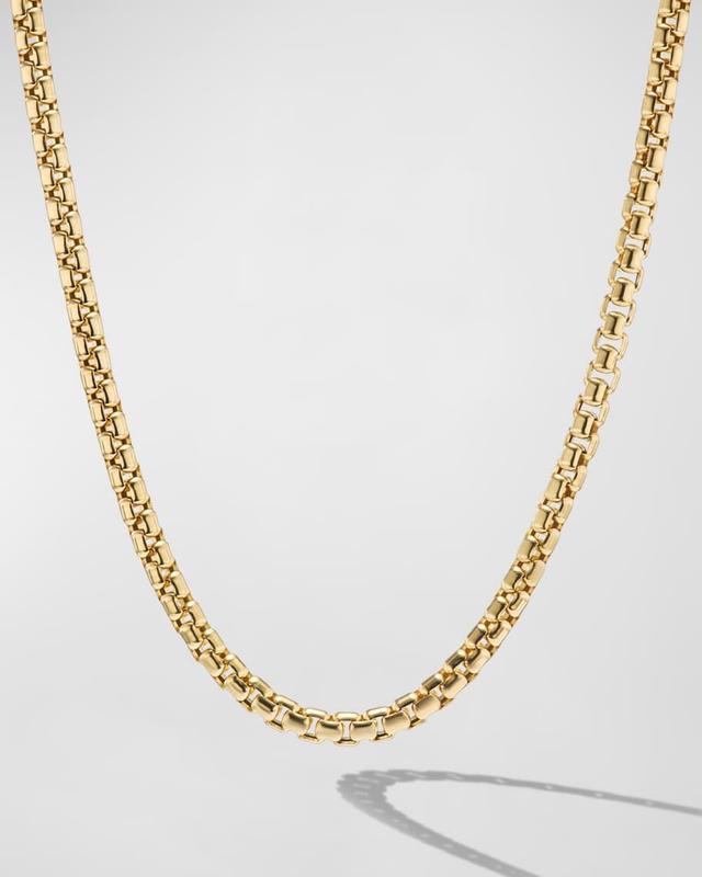 Mens Box Chain Necklace in 18K Gold, 2.7mm, 18L Product Image