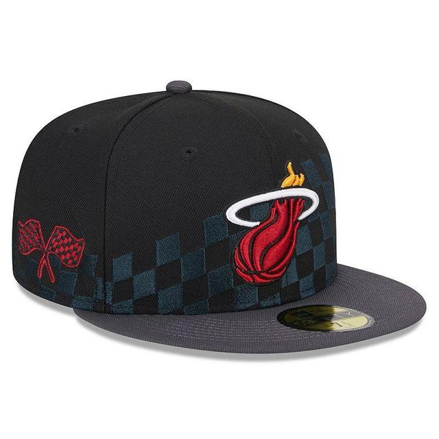 Mens New Era Miami Heat 2024 NBA All-Star Game Rally Drive Checkerboard 59FIFTY Crown Fitted Hat Product Image