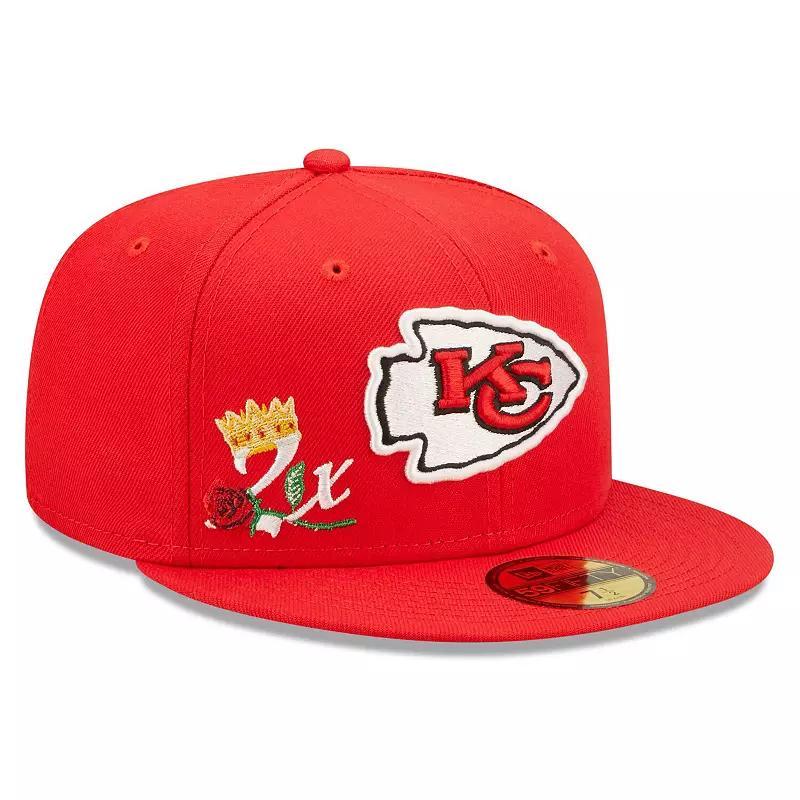 Mens New Era Kansas City Chiefs Crown 2x Super Bowl Champions 59FIFTY Fitted Hat Product Image