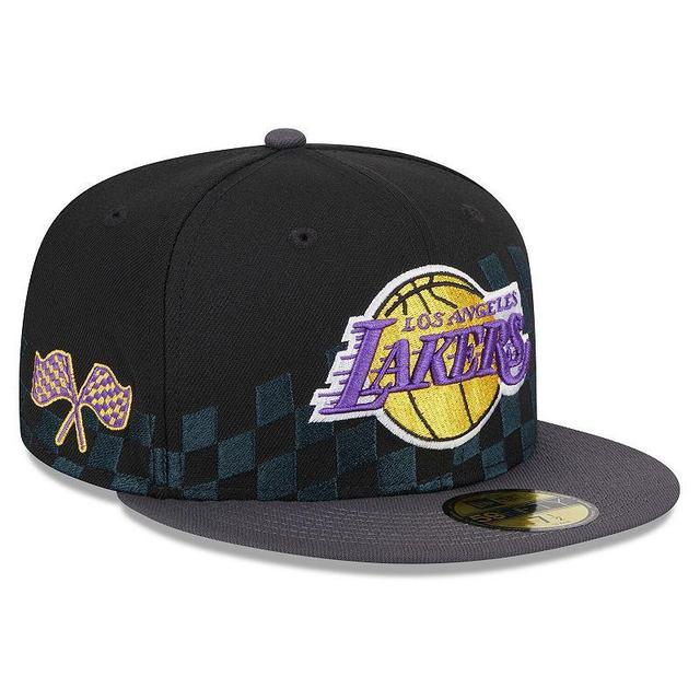 Mens New Era Los Angeles Lakers 2024 NBA All-Star Game Rally Drive Checkerboard 59FIFTY Crown Fitted Hat Product Image