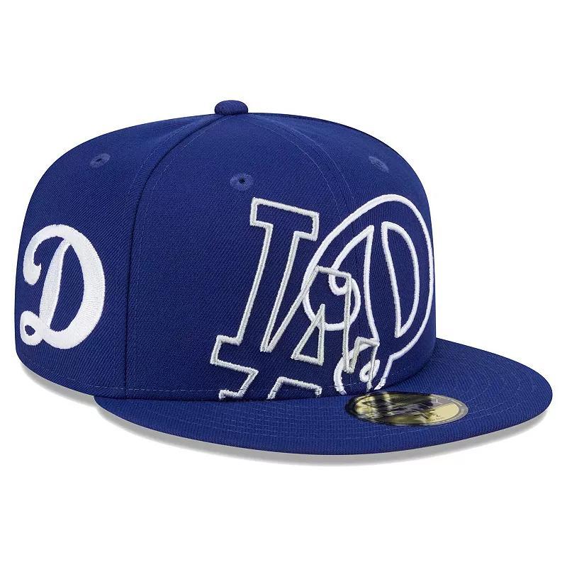 Mens New Era Royal Los Angeles Dodgers Game Day Overlap 59FIFTY Fitted Hat Product Image