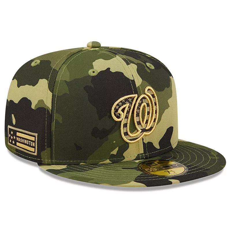 Mens New Era Camo Washington Nationals 2022 Armed Forces Day On-Field 59FIFTY Fitted Hat Product Image