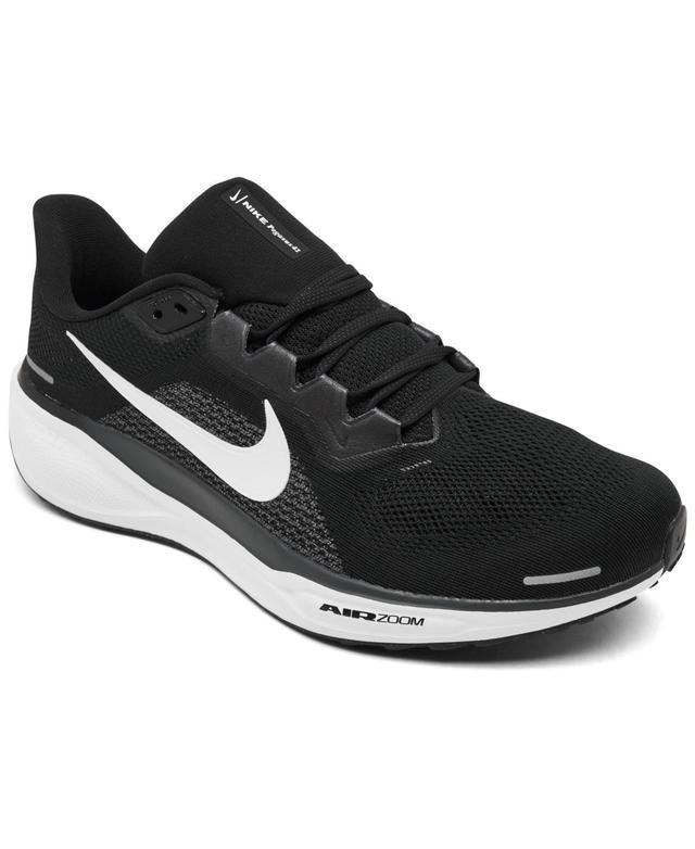 Nike Mens Nike Zoom Pegasus 41 Wide - Mens Shoes Black/White/Anthracite Product Image