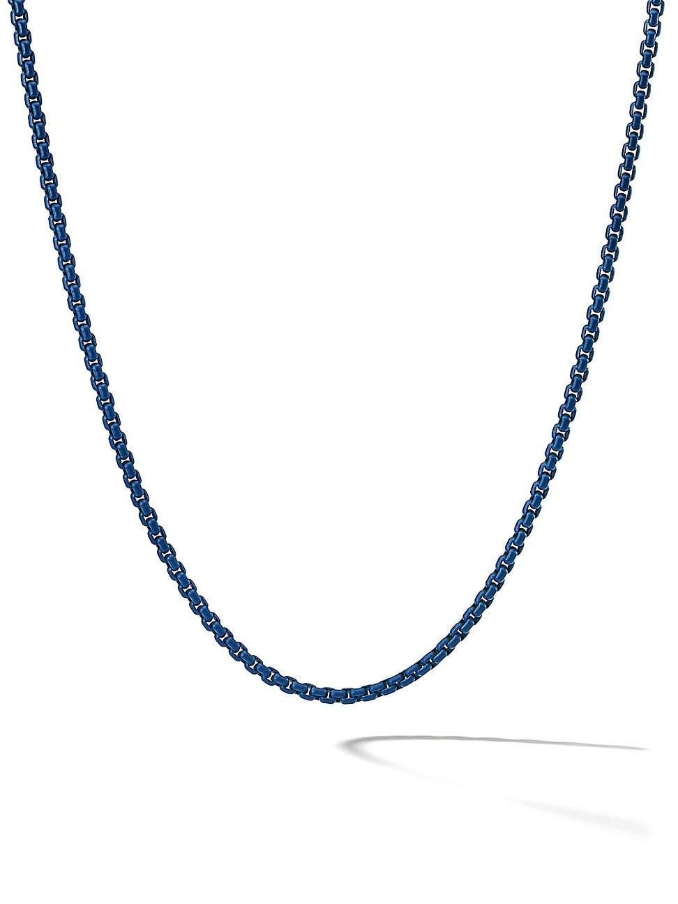 Mens Box Chain Necklace in Sterling Silver Product Image