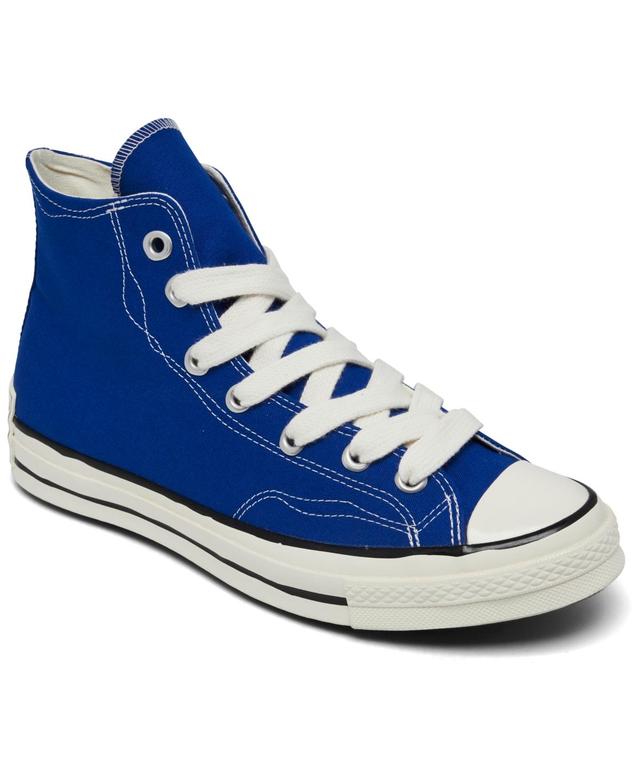 Converse Mens Chuck 70 Hi Sketch Canvas Casual Sneakers from Finish Line - Blue Product Image