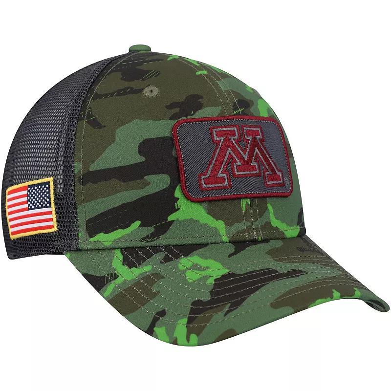 Mens Nike Camo/Black Minnesota Golden Gophers Classic99 Veterans Day Trucker Snapback Hat Product Image