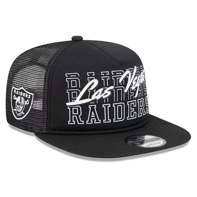 Mens New Era Black Las Vegas Raiders Instant Replay 9FIFTY Snapback Hat Product Image