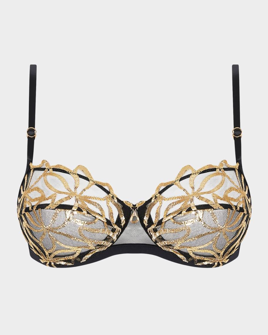 Eclats D'Or Metallic Embroidered Demi Bra Product Image