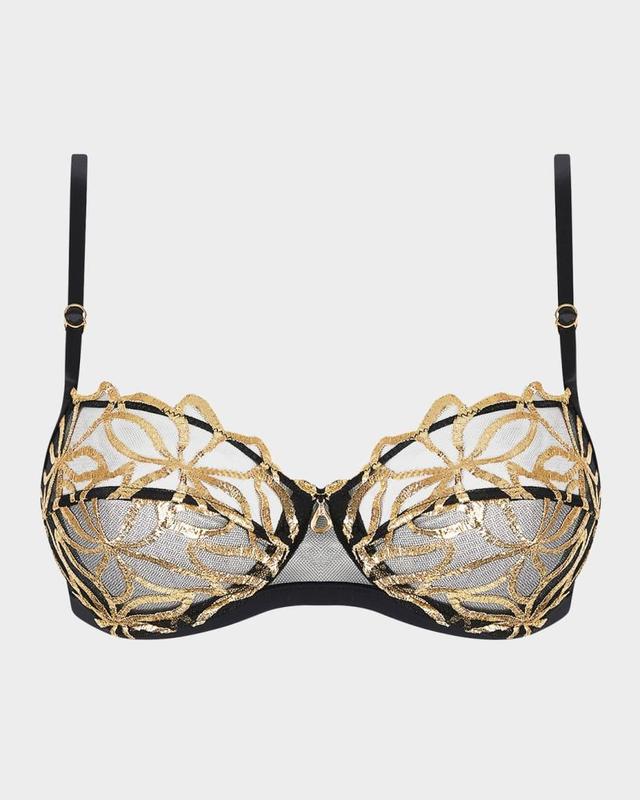 Eclats D'Or Metallic Embroidered Demi Bra Product Image